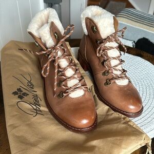 Patricia Nash leather and Faux shearling booties 8.5 Used